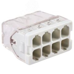 Клемма соединительная  8-контактная ED 772-208-b6  (6шт) с контактной пастой Elеctrodeel. Диапазон   сечений 0,5-2,5 мм2. Номинальный ток/напряжение:  ELECTRODEEL ED 772-208-b6 с пастой