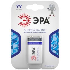 Батарейка 6LR61-1BL SUPER Alkaline (12/96/5760) ЭРА C0038445
