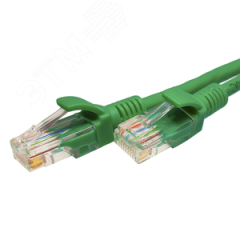 Патч-кордUTP 5e 4x2 26AWG (7x0.16mm) Cu LSZH зеленый 2м СУПР 10-0158