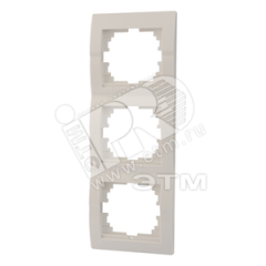 DERIY Рамка 3 поста вертикальная белый Lezard 702-0200-153