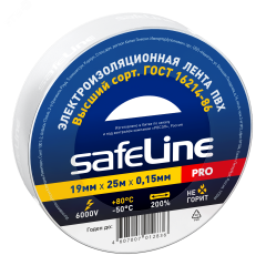 Изолента Safeline 19/25 белый Росэл 9373