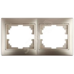 Рамка на 2 поста гор., СУ, Plano, шампань, 1-502-04 ЭРА Б0030095