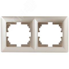 Рамка на 2 поста, СУ, Solo, шампань, 4-502-04 ЭРА Б0043413