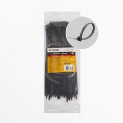 Хомут нейлоновый 3,6x200 мм, d пучка max 50мм, нагрузка 18 кг, черный (100шт в упак), STEKKER NYCT36-200