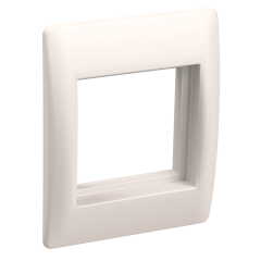PRIMER Рамка и суппорт универсальные на 2 модуля белые IEK