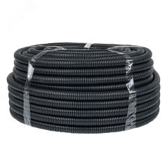 Труба гофрированная FRHF с зондом d25мм (75м) черная Plast PROxima EKF FRHF-25
