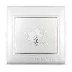 Выключатель Севиль одноклавишный проходной белый Универсал С0025