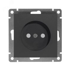 Розетка одноместная серия Афина б/з, з/ш, с/у, 16А, 220В, графит (еврослот) Универсал A0047-Gr