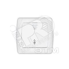 Выключатель проходной одноклавишный скрытый Маргарита 10А с индикацией белый Универсал М0125