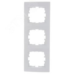 KARINA Рамка 3-ая вертикальная б/вст белая (10шт/120шт) Lezard 707-0200-153