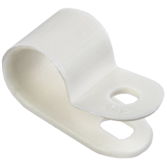 Скоба крепежная 9мм нейлоновая белая (50шт) IEK