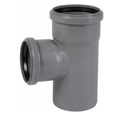 Тройник канализационный (полипропилен) 75x75/87,5град. PRO AQUA 207787