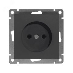 Розетка одноместная серия Афина б/з, с/у, 16А, 220В, графит (еврослот) Универсал A0022-Gr