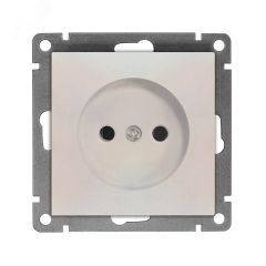 Розетка одноместная серия Афина б/з, с/у, 16А, 220В, жемчуг (еврослот) Универсал A0022-OBr