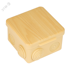 Коробка распаячная КМР-030-031 с крышкой (83х83х54) 7 мембранных вводов светлое дерево IP54 PROxima EKF plc-kmr-030-031-s