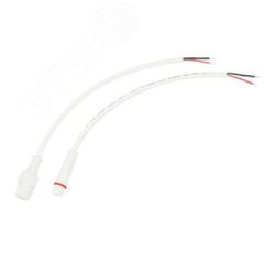 Соединительный кабель (2pin) герметичный (IP67) 2х0.35 кв мм белый, REXANT REXANT 11-9320