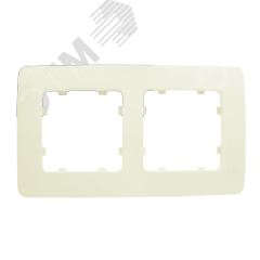 Рамка двухместная, скрытой установки, цвет слоновая кость HEGEL Р412-01