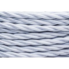 Ретро провод 2х0,75 Белый (глянец) 10м Бирони B1-422-071-10