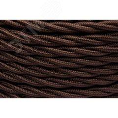 Ретро провод 2х0,75 Коричневый (глянец) 10м Бирони B1-422-072-10