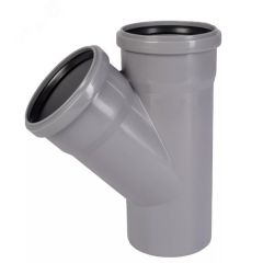 Тройник 45 градусов 75х75 внутренняя канализация VALFEX 22075075