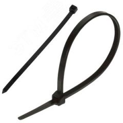 Хомут-стяжка нейлон, 100шт, 200х3,6мм, черный СКРАП 008602