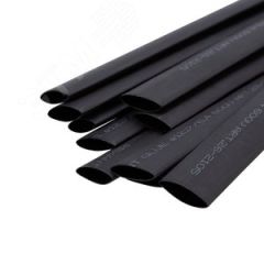 Термоусаживаемая трубка двухстенная клеевая 12,7 6,35 мм черн уп. 10 шт. по 1 м, REXANT REXANT 26-2105