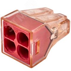 Клемма соединительная  4-контактная (6шт) Elеctrodeel. Диапазон сечений 1,5-4,0 мм2. Номинальный ток/напряжение: 32А/400В.Упаковка: блистер. ELECTRODEEL ED 773-604-b6