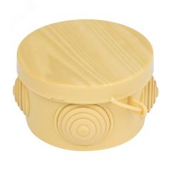 Коробка распаячная КМР-040-038 с крышкой (73х43) 4 мембранных ввода светлое дерево IP54 PROxima EKF plc-kmr-040-038-s