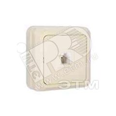 Розетка телефонная наружная Олимп бежевая Универсал Б-О0034