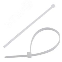 Хомут-стяжка нейлон, 100шт, 200х2,5мм, белый СКРАП 007578