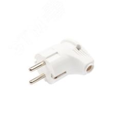 Вилка Евро угловая с з/к 16А белая REXANT REXANT 16-0728