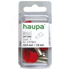 Конечная гильза для двух проводов цвет красный 10 /14 (упак. 5 шт.) HAUPA 270798/5