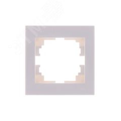 Рамка RAIN 1-ая горизонтальная белая с боковой вставкой Lezard 703-0202-146