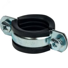 Хомут для труб, комплект хомут+шпилька шуруп +дюбель пластиковый 1 1/4 (40-45) STOUT SAC-0020-100114