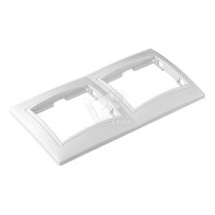 Рамка 2 поста Севиль горизонтальная белая Универсал С0044