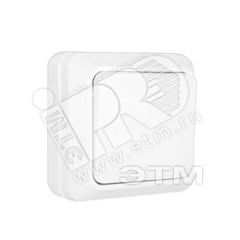 Олимп Выключатель одноклавишный белый наружный Универсал О0021