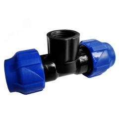 Тройник переходной компрессионный ПНД ВР 20-1/2-20  (100/20) VALFEX 1210012001220