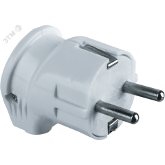 Вилка Navigator 61 362 NCA-PL04-16A-E-WH угловая с заземлением белая Navigator Group 61362