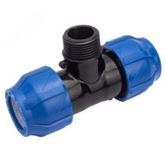 Тройник переходной компрессионный ПНД ВР 20-1/2-20  (100/25) VALFEX 1210022001220
