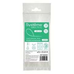 Стяжка кабельная MultiSet 100х2.5 Белая (100шт) SE (Systeme) IMT10025W