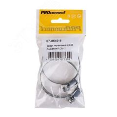 хомут червячный 40-60-0,7 мм, (1уп - 2шт) proconnect REXANT 07-0640-8