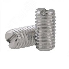 DIN 551 Винт М10x30 14H установочный с плоским    концом и прямым шлицем ПроТек 10Х3014Н551