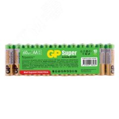 Батарейка алкалиновая GP Super Alkaline 15А АA - 60 шт. в пленке GP 15144