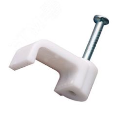 Крепеж кабеля плоский 5х2 мм, белый (50 шт/уп) REXANT 07-4205