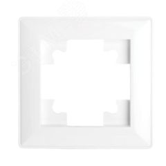 Рамка одноместная пластик серия Катрин белый STEKKER STEKKER PFR00-7001-01 39792
