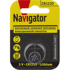 Батарейка NBT-CR1220-BP1 Navigator Group 93825