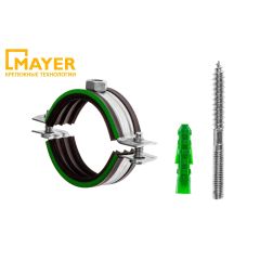Хомут сантехнический Mayer со шпилькой 8х80 и дюбелем д/труб 3/8' (16-19мм) гайка М8 МАЙЕР 14 0038 18
