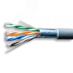 Витая пара FTP 4 пары AWG 24 Cat.5e внутренняя CCA (FTP 4x2x0,5 In/CCA) Net.on 01-1001
