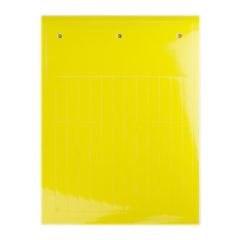 Табличка эластичная 27x15мм. Клейкое основание. Винил. Желтая