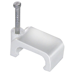 Скоба 6мм плоская пластиковая (20шт) IEK